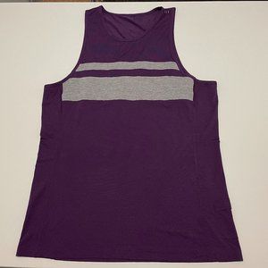 Lululemon Activewear Tank Top Purple and Gray Mens Size Large 🛑 Octagon 🛑 Logo